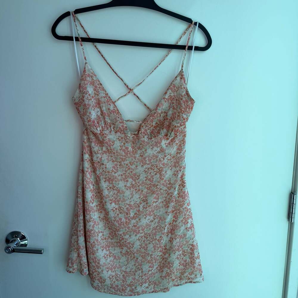 Zara Floral Print Mini Dress Size S